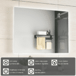 Erfu Spiegel Led Anti-Mist 80x60cm Vierkant - Afbeelding 3