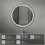 Erfu Mirror Led Anti Fog Φ80cm Black Frame - Image 5