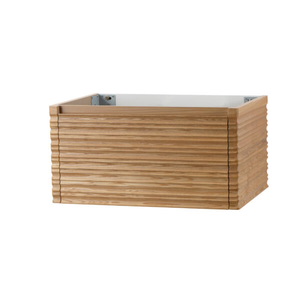 Kamellia Meuble Sous-Vasque - 1 Tiroir - Sans Poignée - Soft Close – 79x40x52 Cm - Noyer Clair