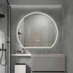 ALONI ZONSOPKOMST MIROIR - AVEC ÉCLAIRAGE LED - ROND - SANS CADRE - AVEC CHAUFFAGE - TEMPÉRATURE DE COULEUR LED 3500-6500K - 120X100CM