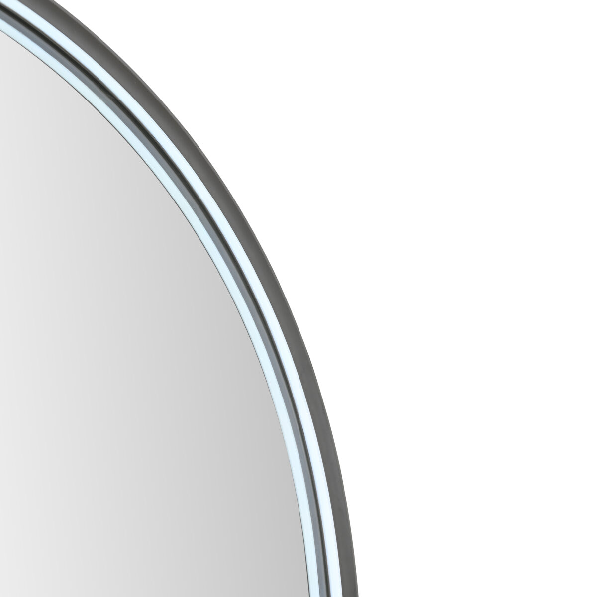 ALONI AVALO MIROIR - AVEC ÉCLAIRAGE LED - OVALE - AVEC CADRE - AVEC CHAUFFAGE - TEMPÉRATURE DE COULEUR LED 3500-6500K - 50X100CM - NOIR MAT - Image 3