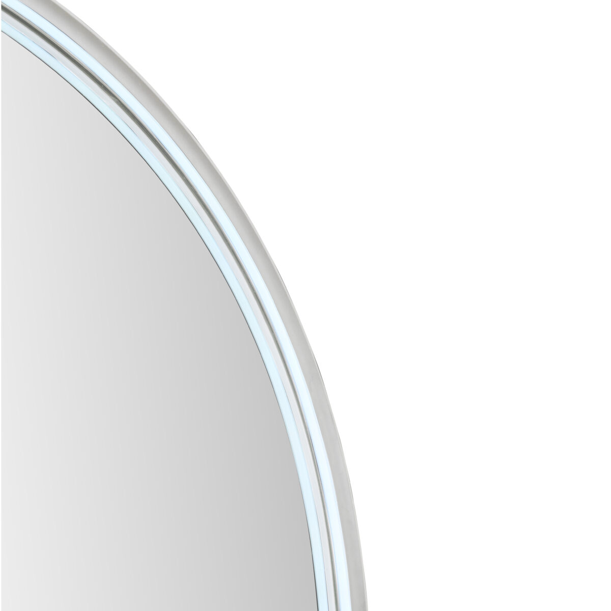 ALONI AVALO MIROIR - AVEC ÉCLAIRAGE LED - OVALE - AVEC CADRE - AVEC CHAUFFAGE - TEMPÉRATURE DE COULEUR LED 3500-6500K - 50X100CM - INOX BROSSÉ - Image 3