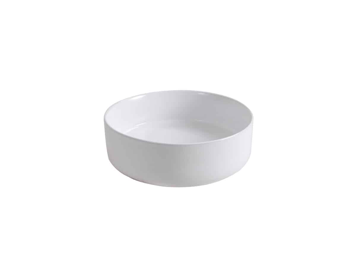 Aloni Fira Lavabo - À Poser – Sans Trop-Plein – Sans Trou De Robinet – Avec Bonde Clic-Clac – Céramique – 36x12,5x36 Cm – Blanc Brillant - Afbeelding 2