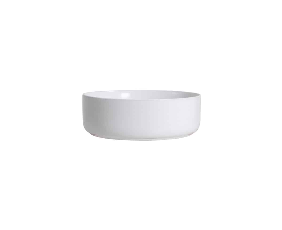 Aloni Fira Lavabo - À Poser – Sans Trop-Plein – Sans Trou De Robinet – Avec Bonde Clic-Clac – Céramique – 36x12,5x36 Cm – Blanc Brillant - Afbeelding 3