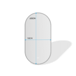 Erfu Spiegel Led Anti-Mist B50xh100cm Gunmetal Grijs - Afbeelding 4