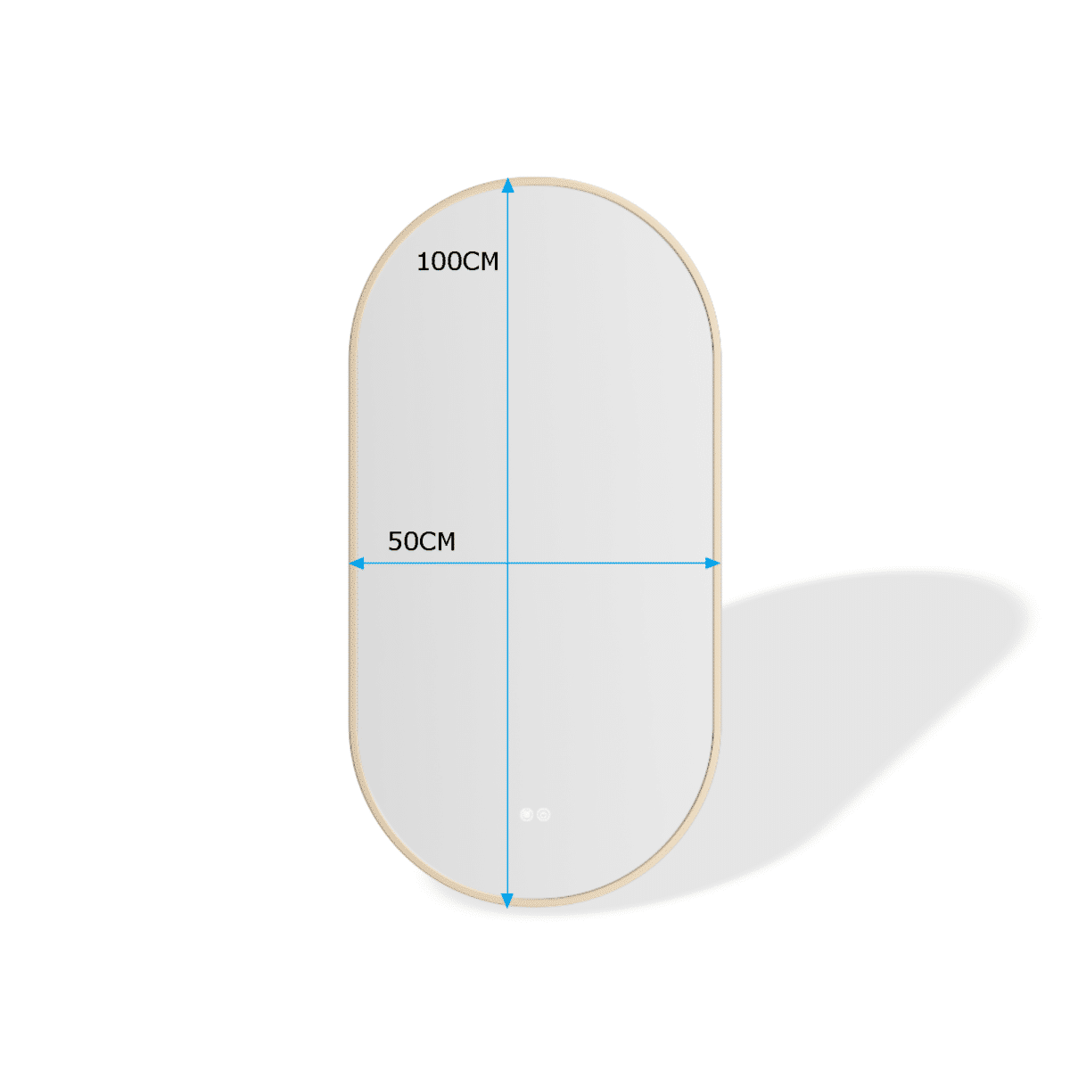 Erfu Mirror Led Anti Fog W50xh100cm Gold - Image 4