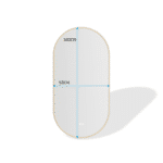 Erfu Mirror Led Anti Fog W50xh100cm Gold - Image 4