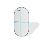 Erfu Miroir Led Anti Brouillard L50xh100cm Noir Mat – Image 4