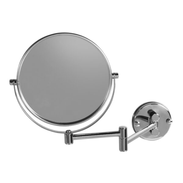 Miroir De Maquillage – Avec Bras Réglable – Non Agrandissant – Chrome