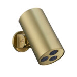 Uniforma Overhead Shower Cylinder – 1 Spray Setting – Wall Mount – 8x15 Cm – Or Brossé