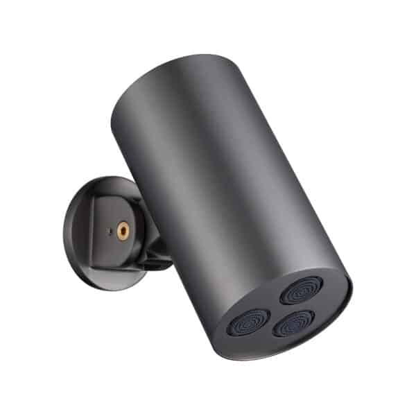 UNIFORMA DOUCHE DE TÊTE CYLINDRE – 1 JET – MONTAGE MURALE – 8X15 CM – GUNMETAL (PVD)