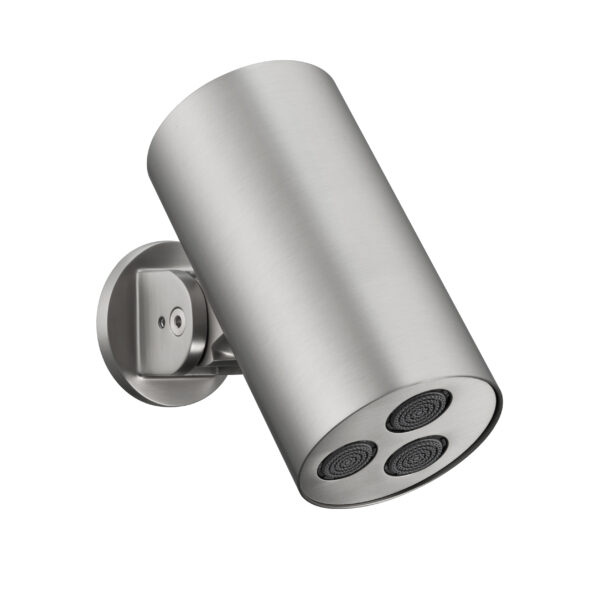 Uniforma Douche De Tête Cylindre – 1 Jet – Montage Murale – 8x15 Cm –  Acier Inox Brossé