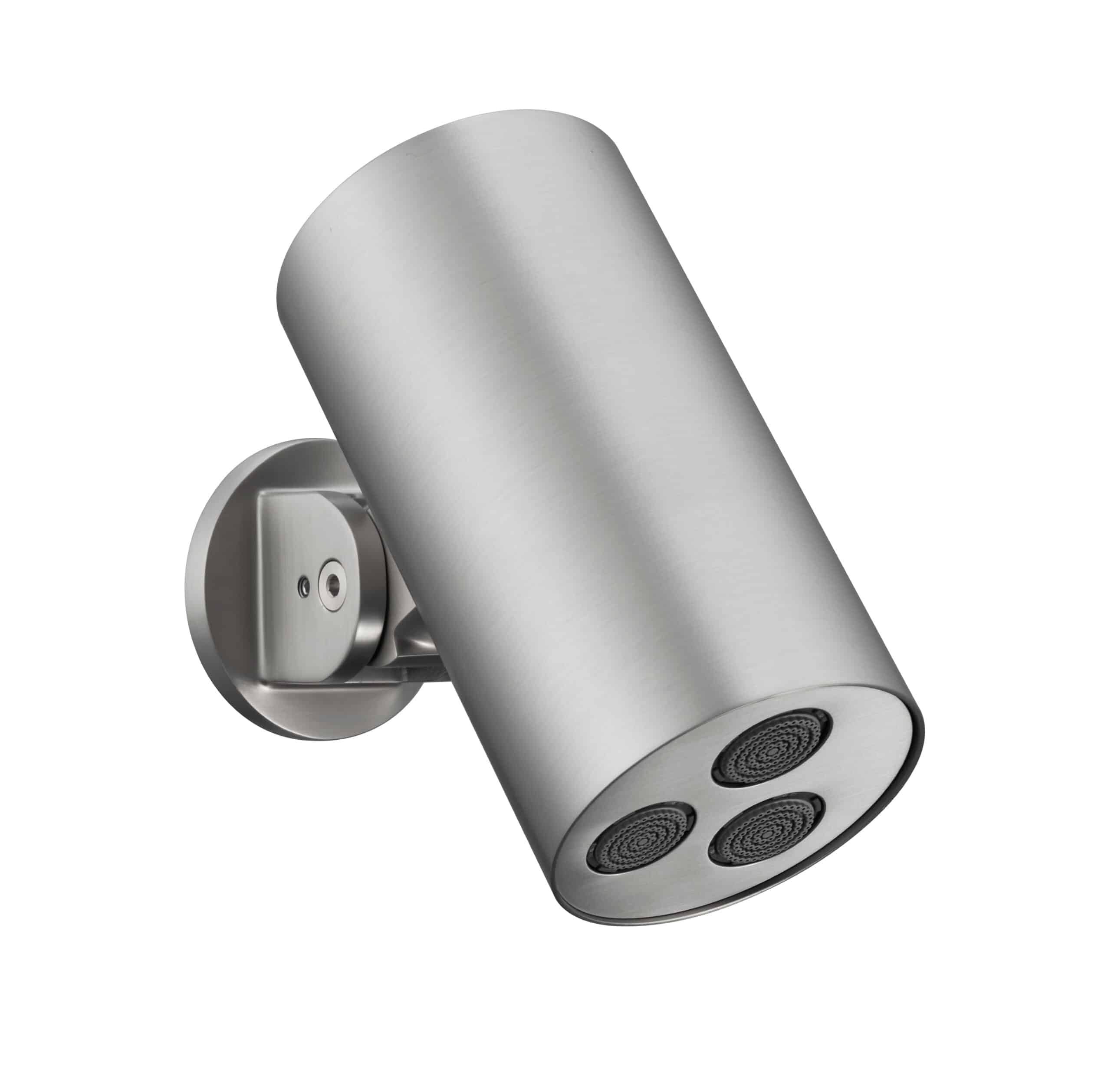 prm0439-rvs-8.jpg UNIFORMA DOUCHE DE TÊTE CYLINDRE – 1 JET – MONTAGE MURALE – 8X15 CM – ACIER INOX BROSSÉ - Image 1