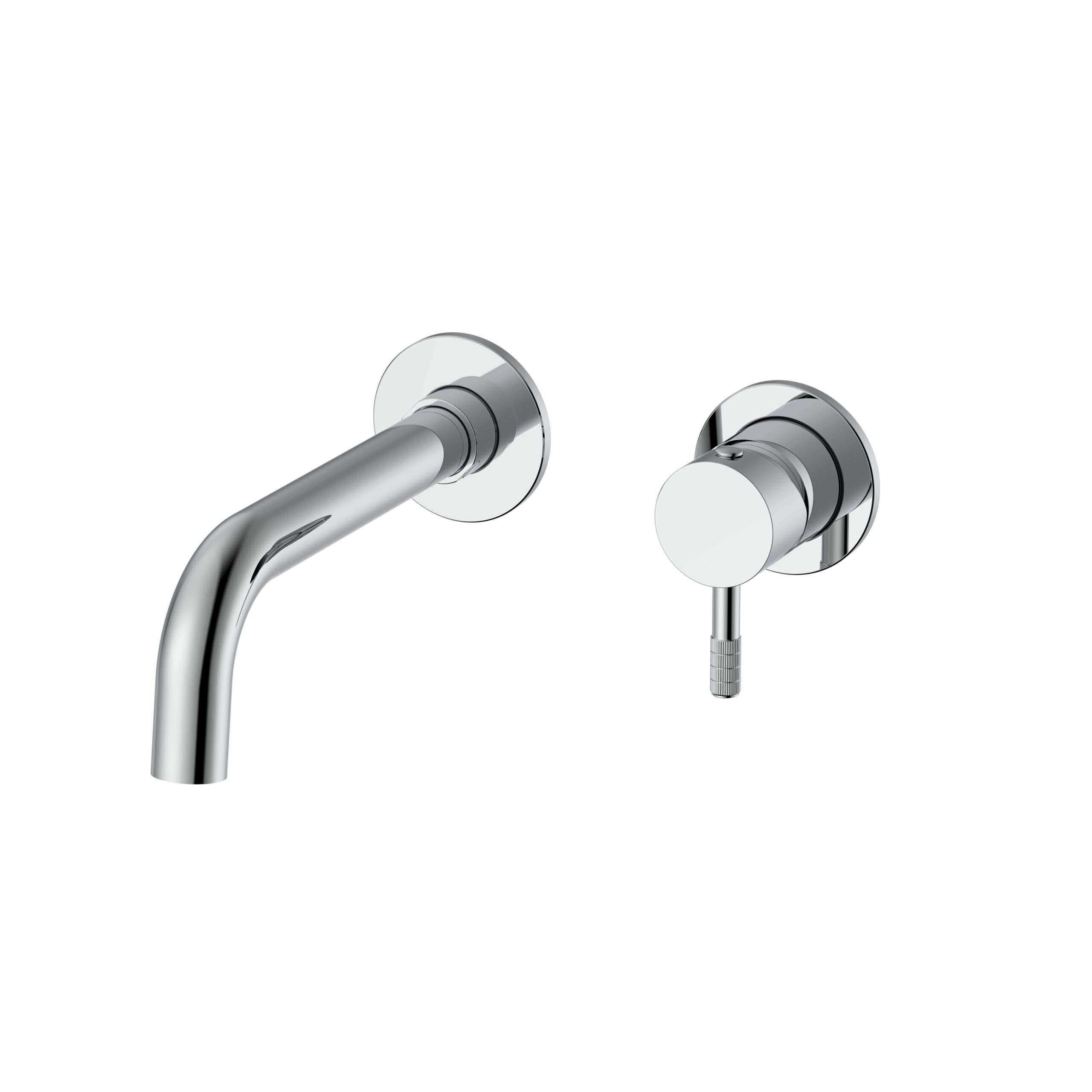 prm1415-c-4.jpg Stria Élément De Finition Mitigeur Lavabo – Démarrage À Froid – Encastré – Poignée Avec Structure Striée Raffinée – Sans Bonde – Chrome – Image 1