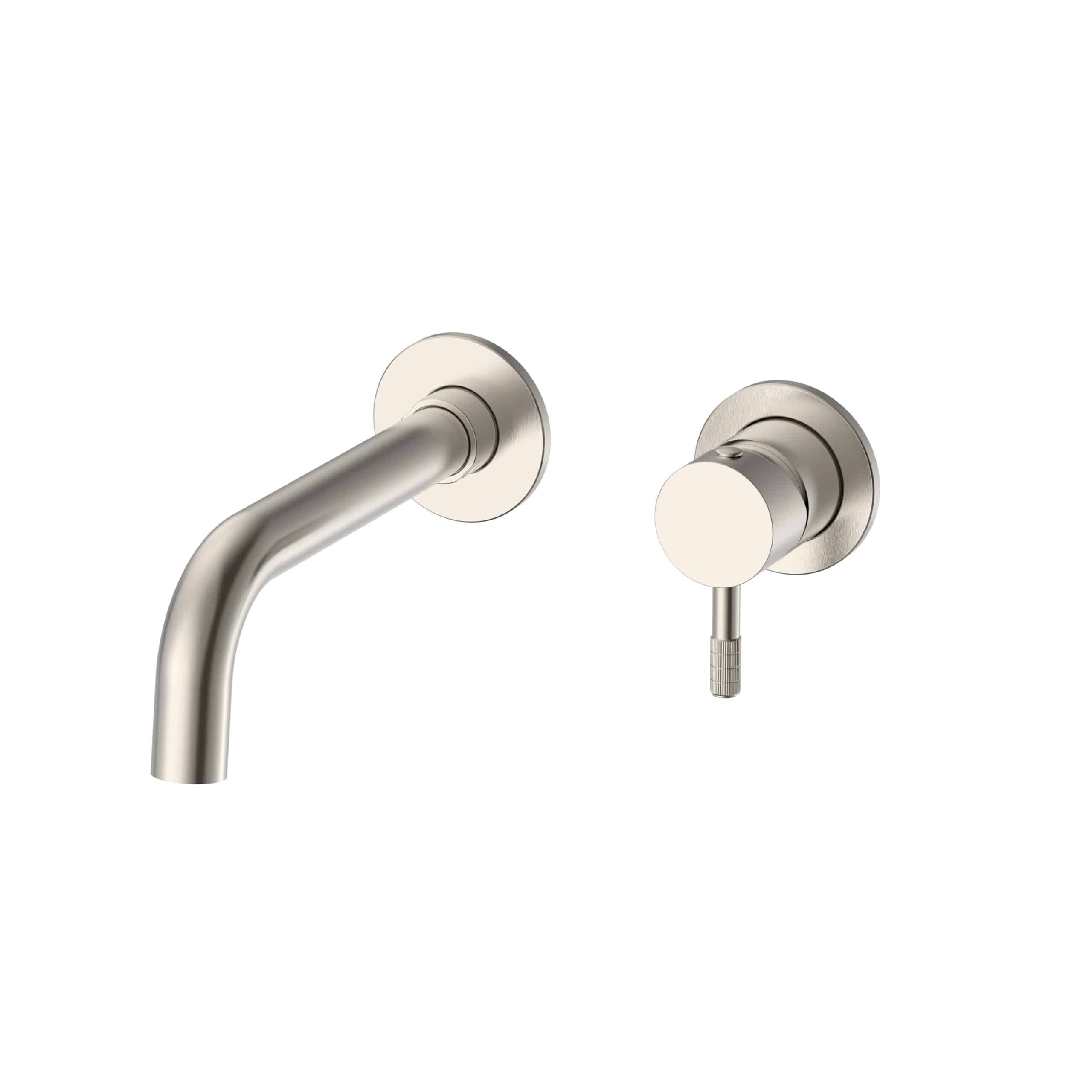 prm1415-rvs-2.jpg STRIA ÉLÉMENT DE FINITION MITIGEUR LAVABO – DÉMARRAGE À FROID – ENCASTRÉ – POIGNÉE AVEC STRUCTURE STRIÉE RAFFINÉE – SANS BONDE – ACIER INOX BROSSÉ - Image 1