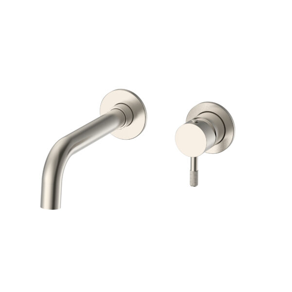 Stria Élément De Finition Mitigeur Lavabo – Démarrage À Froid – Encastré – Poignée Avec Structure Striée Raffinée – Sans Bonde –  Acier Inox Brossé