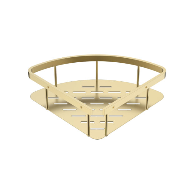 Uniforma Douchemand - Hoekmodel - 22x7x22cm - Geborsteld Goud (Pvd)