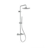 STRIA ENSEMBLE DE DOUCHE PLUIE – THERMOSTATIQUE – COOL TOUCH – DOUCHE DE TÊTE 30 CM – MONTAGE APPARENTE – BOUTONS S AVEC STRUCTURE STRIÉE RAFFINÉE – CHROME