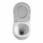ALONI PRO WC SUSPENDU – TORNADO FLUSH – SANS BRIDE – AVEC ABATTANT – DUROPLAST – SOFT CLOSE – QUICK RELEASE – COMPACT 49 CM - 36X32X49 CM – BLANC MAT - Image 5