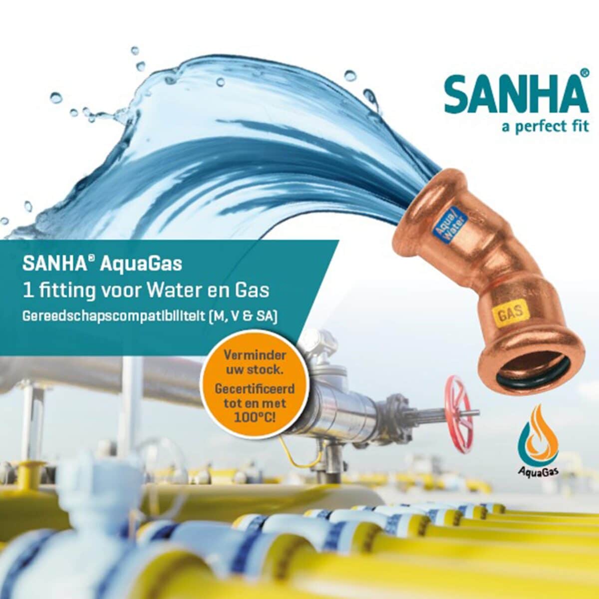 AQUAGAS MANCHON RÉDUIT F/F 54X42 - Image 2