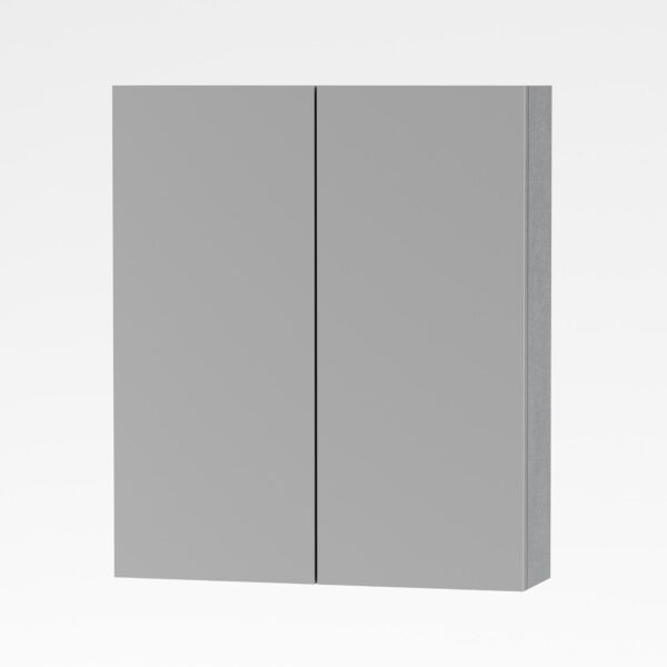 Aloni Sally Armoire Miroir, 2 Portes (60x70cm) - Couleur Aluminium
