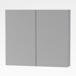 ALONI SALLY ARMOIRE MIROIR, 2 PORTES (80X70CM) - COULEUR ALUMINIUM