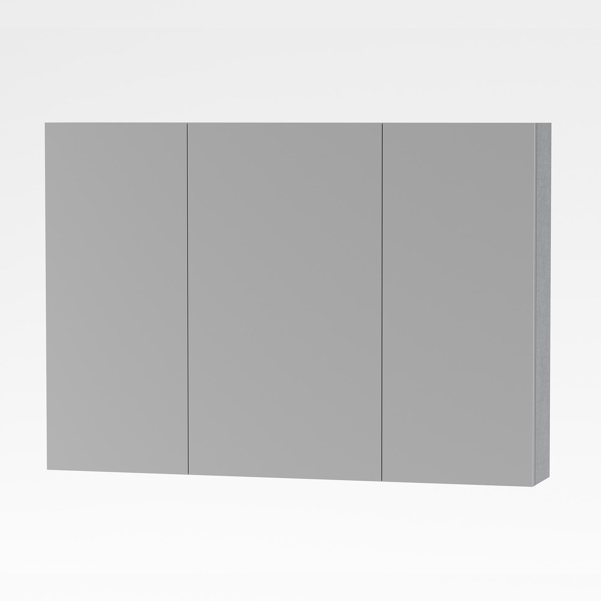 Armoire Miroir Aloni Sally, 3 Portes (100x70cm) - Couleur Aluminium