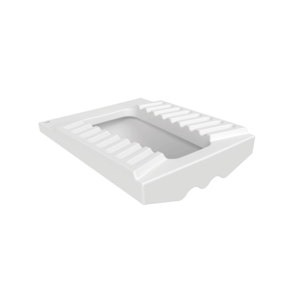 Creavit Hurk Wc - Grond Wc - Gesloten Rand - 48,5x20x58,5 Cm - Glanzend Wit