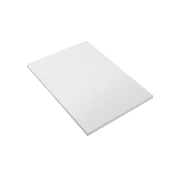Comptoir Wonda Pour Meubles - Sans Trous De Robineterie Et D'vidange - Marbre Artificiel - 80x1,2x52,5 Cm - Blanc Mat