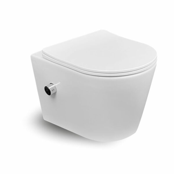 Erfu Wall Hung Toilet with duroplast bidet warm cold