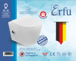 Erfu hangtoilet Ophang wc met duroplast Bril - Afbeelding 2