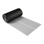 Erfu 3D pleated aluminium tape, 30 cm x 5 m, self-adhesive sealing tape with butyl, UV and weather resistant, lead tape (black)