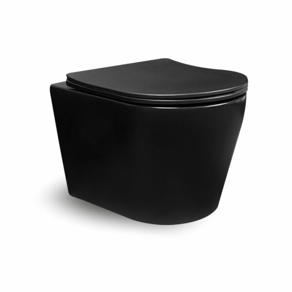 Erfu Wall-hung Toilet MATT BLACK Without Bidet 49cm